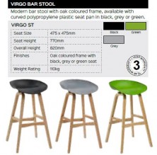 Virgo Bar Stool Range And Specifications